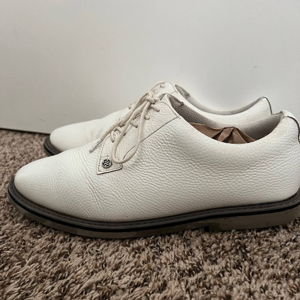 Mens G Fore white leather golf shoes